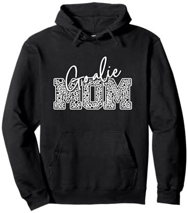Damen Torwart Hockey Mom Weiß Leopard Print Pullover Hoodie