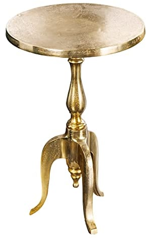 riess-ambiente.de Barock Beistelltisch Savoy 55cm Gold Metall Dreibein rund Vintage