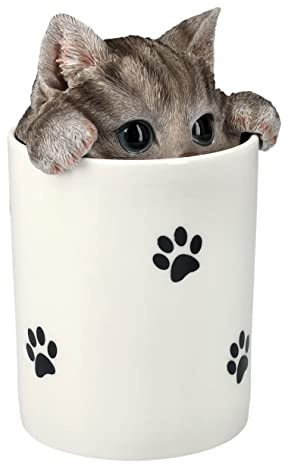 Pacific Giftware Katzenfigur als Leckerli Dose - Aufbewahrung für Snacks und Belohnungen - Figur Deko