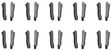 sourcing map 10 Stück Reißverschluss Reparatur Doppelt Open Reißverschluss Stopper Verriegelung Kit #5 Stecknadeln Reissverschluss Reparieren für Jacke Mantel Kleidung, Metallisch Schwarz