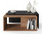 PLATAN ROOM Couchtisch Kaffeetisch 2er Set 90x48x40 cm, moderner Wohnzimmertisch, Sofatisch mit Stauraum, Satztisch (Schwarz/Eiche)