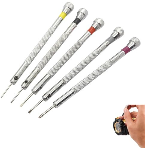 HZZXCH 5Pcs Small Flat Head Screwdrivers Glasses Screwdriver Glasses Repair Kit Watch Screwdriver Set Watch Repair Tool Kit Small Screwdriver Set for Glasses Jewelry Laptop Watch