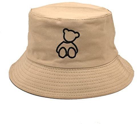 jieGorge Anglerhut Fell Frauen-Sommer-Mode-Strand-Druck-justierbarer waschbarer Baumwolleimer-Hut-Sonnenhut-im Freienfisch-Hut Kinder Sommerhut Fischerhut