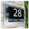 Numero civico Personalizzabile, Personalizza la della casa Moderna Numero della Porta Nome della Strada Effetto Vetro in Acrilico Numero 200x140mm 300x140mm (Color : Type 1, Size : 20x14cm)