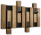 FLEXISTYLE Kleiderhaken wand Wandgarderobe Garderobe Holz Eiche Lamellen Mini Schwarz 3 Dimensionen (40cm)