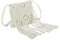Fecialy Mujeres Verano Playa Paja Algodón Crochet Crossbody Bolsa Sobre Bolsa de borlas con cremallera Bolsa de hombro,Beige