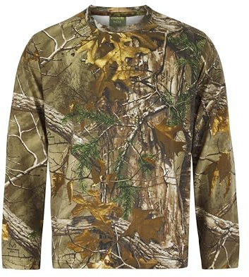 LABEL APPAREL Men's Jungle Print T-Shirt - Crew Neck Long Sleeve Tee Top - Stylish and Comfortable Casual Wear for Men (Size: M – 5XL)