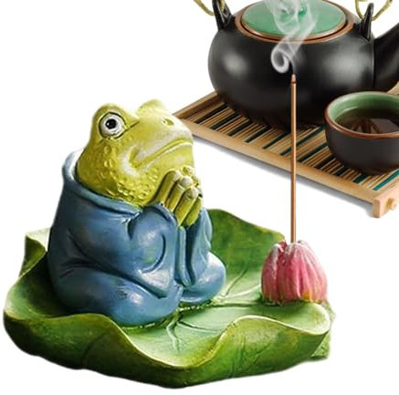 itrimaka Brûleur de bâtons d'encens, Porte-bâtons d'encens | Brûleur d'encens en céramique en Forme de Grenouille,Ornement de Table pour la méditation d'aromathérapie Domestique pour Salon de thé,