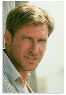 XXueMei Filmschauspieler Harrison Ford-4 Vintage-Poster, Leinwand-Poster, Schlafzimmer-Dekor, Sportlandschaft, Büro, Raumdekoration, Geschenk, 20 x 30 cm, ungerahmter Stil
