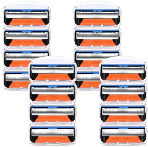 Thoquene 16PCS Rasierklingen für Gillette Fusion 5, 5-fach Klingen