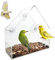 Fenster Futterhaus für Vögel, Vogelhaus Fensterscheibe, Vogelfutterhaus Fenster, Window Bird Feeder, Fenster Vogelhäuschen, Futterspender für Wildvögel, Acryl Transparent Futterkassette mit Saugnäpfen