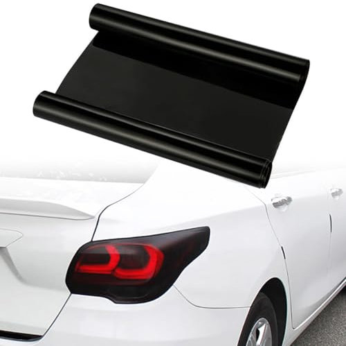 JGGQSY Scheinwerfer Folie für Renault Dacia Duster Logan Sandero Lodgy MCV Stepway, Auto Lichtfolie Selbstklebend Schwarz Matt PVC, für Fahrzeuglichtschutz und Stilverbesserung,A/30 * 100