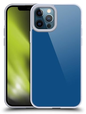 Head Case Designs Schwarz Blockfarben Soft Gel Handyhülle Hülle kompatibel mit Apple iPhone 12 Pro Max