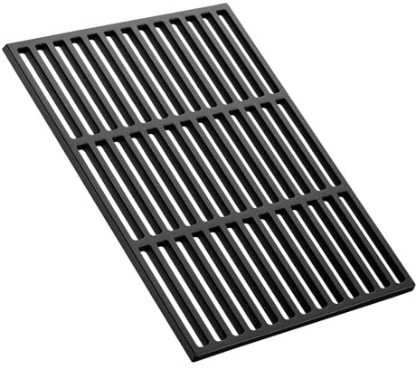 Wiltec Grille BBQ Carrée 29 x 38 cm – en Fonte – Barbecue Charbon de bois ou à gaz – Grillade Cuisson – Terrasse Jardin Plancha – Viande Légumes Poisson