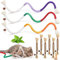 Ptyism 9 Pcs Matatabi per Gatti（6 Pcs Bastoncini Erba Gatta and 3 Pcs Catnip Toy Bite Rope） Corda Dentale per Gatti丨Gatto Erba Gatta Stick,Catnip Giocattoli per Cura Dentale,Eliminare Alitosi Tartaro