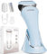 PRITECH Rasoir électrique pour femme - Sans douleur - Rechargeable - Pour épilation des jambes et des aisselles - Sans fil (Bleu)