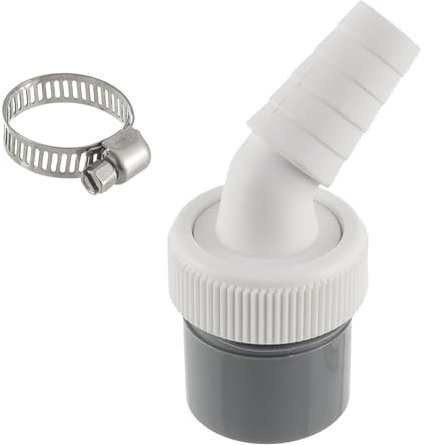 Adaptateur pour Evacuation Machine a Laver et Tuyau Evacuation Lave Vaisselle,Sortie pour Tuyau Ø40 mm,Entrée Ø18-24 mm, avec1 Pièce Collier de Serrage Métallique