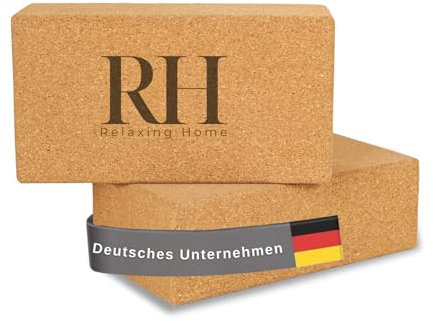 Yogablock Kork, Yoga Zubehör, Pilates Zubehör, Handstand Blöcke, geeignet für Anfänger aus 100% Natur Kork. Grösse XL. 22,5x15x7