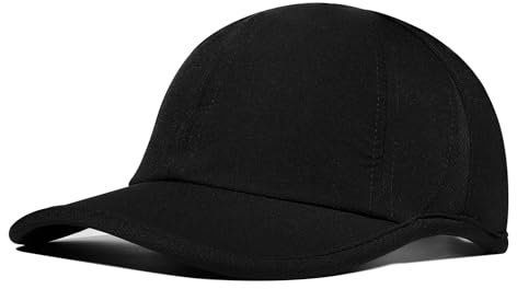PivotWing Cappello Uomo Donna Impermeabile UPF50+ Sport Cappellino con Visiera Nylon Regolabile Outdoor Cappello Baseball Moda Asciugatura Rapida Confortevole Cappellino Running, Nero 58