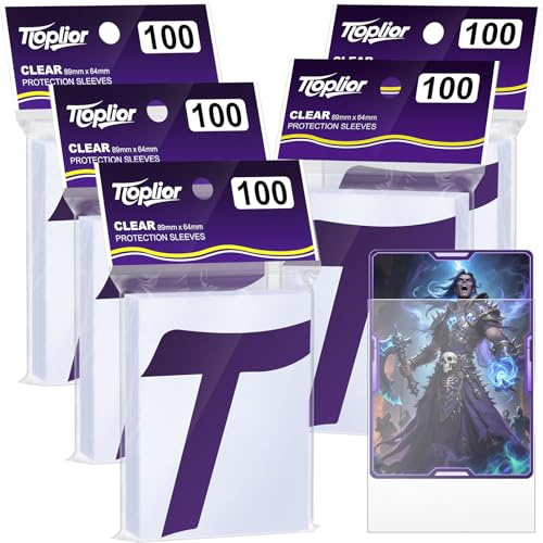 500 Pack Clear Inner Card Sleeves,Perfect Fit for Double-Sleeving,Acid-Free & Scuff-Resistant,Trading Card Sleeve Compatible with MTG,TCG,Baseball,Sports Cards