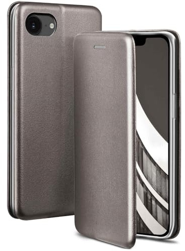 ONEFLOW Business Case für iPhone 16e Handyhülle klappbar mit Standfunktion, Klapphülle Flipcase Cover Dünn, PU Leder Hülle mit Kartenfach, 360 Grad Schutzhülle, Taupe
