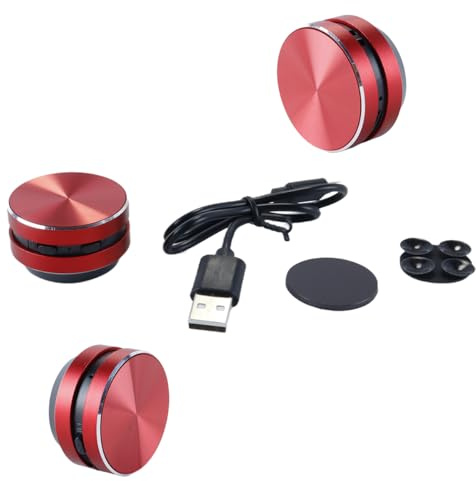 Ausi Enceinte Bluetooth à conduction osseuse, véritable enceinte sans fil, pour salle de bain, voiture, extérieur (rouge)