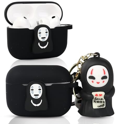LEWOTE Kompatibel mit Apple Airpods Pro 3 Case schützende lustige Nette Slim Cartoon Cover Abdeckung mit Doll Schlüsselbund (FLS Man)