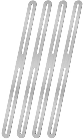 Lot de 4 supports multifonctions en acier inoxydable pour clôture de boîte aux lettres pour installation extérieure sécurisée et réparation de meubles