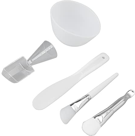 YUANKEECE Bastoncino per Miscelare Maschere per la Cura del Viso, Applicatore a Doppia Testa con Silicone e Spazzola per Capelli, Cucchiaio dosatore Preciso per Polvere e Liquidi,