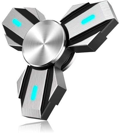 Coolden Fidget Spinner Dunkeln Leuchtendes Metall Fidget Toys 3-5 Min Hochgeschwindigkeit Hand Spinner Spielzeug ADHS Anti Stress Finger Spielzeug Fidget Toy für Kinder Erwachsene Schwarz