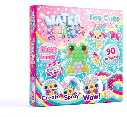 Bookoli - Too Cute Wasserperlenkunst-Set – mit 90 Projekten und 24-seitigem Buch – Kunst und Handwerk für Kinder von 4 bis 6 Jahren