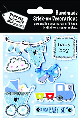 Express Yourself MIP, Selbstklebende Topper für Jungen, ideal für Karten, Scrapbooking, Papierbastelarbeiten, Kinderhandwerk, Geschenkverpackungen usw