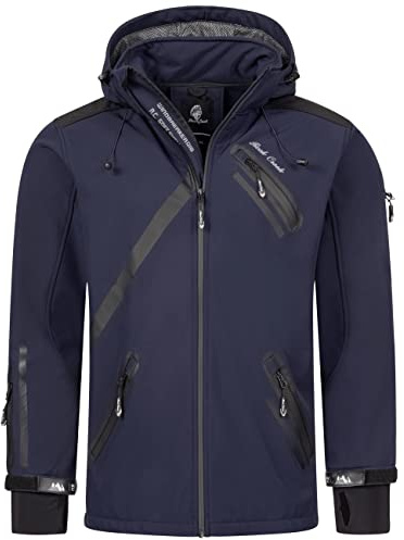 Rock Creek Softshelljacke Herren Outdoor Regenjacke H-127 | Wasserabweisende Übergangsbekleidung, funktionale Wanderjacke für Männer, Camping, Freizeit und wechselhaftes Wetter