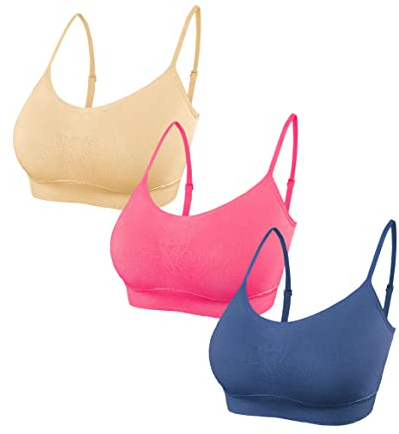 SHEKINI Reggiseno Sportivo Senza Ferretto Canotta Donna con Imbottita Rimovibili con Spalline Regolabili Senza Cuciture Pack 2/3 Pezzi Yoga Running Reggiseno