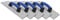 DEWEPRO® Lot de 5 Cales à poncer - Planche à poncer pour WDVS, Béton cellulaire et Polystyrène - Planche à râper - Truelle avec plaque en acier galvanisé - Planche à égaliser - 380x160mm