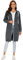 YOSICIL Damen Herbst Winter Outing Stil Frauen Warm Reißverschluss Öffnen Clubbing Dating Elegante Hoodies Sweatshirt Langen Mantel Jacke Tops Outwear Hoodie Outwear Kapuzenpullover,Dunkelgrau,XL