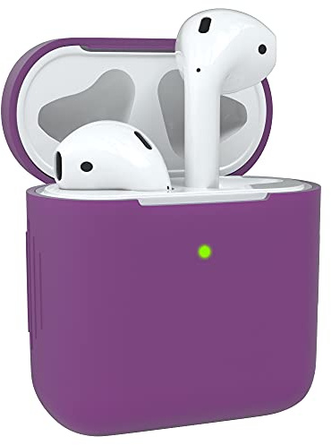 EAZY CASE - Schutzhülle für AirPods 1 & 2 Hülle Violett Silikon Case Stoßfest mit Deckel Schutz Antikratz Etui Cover rutschfeste Silikonhülle für Airpod Pro 1. / 2. Generation Silikoncase in Lila