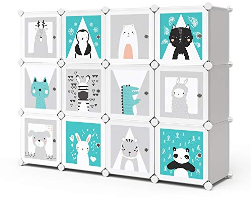 Vicco Kinderregal Andy, Grau, 145 x 110 cm 12 Fächer