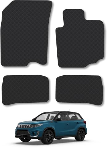 Suzuki Vitara (2015+) 3mm Rubber Car Mats | Tailored Fit Durable Floor Mats Full Coverage Protection Waterproof Accessories Easy Clean Anti Slip Made in the UK