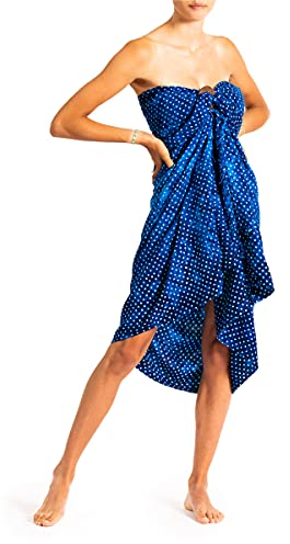PANASIAM Sarong B111 blue dot, L