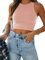 REORIA Damen Ärmellos Racerback Rundhals Tank Top Rosa S