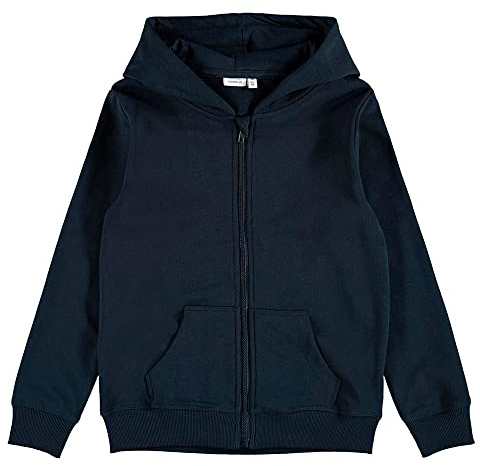 Name It Nkmnesweat Card W Hood Unb Noos, Felpa Con Cappuccio Bambini e ragazzi, Blu (Dark Sapphire), 134-140