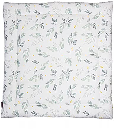 Puckdaddy Flora | Zweige-Muster | Wickelauflage 65x75cm | 100% Baumwolle | OEKO-TEX geprüft | Weiche und sichere Wickelunterlage für Babys | Optimaler Komfort und Stil