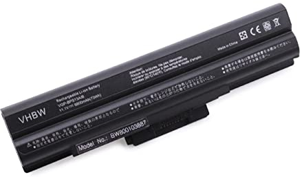 vhbw batteria compatibile con Sony Vaio VPC-F11AHJ, VPCF11JFX/B, VPCF11M1E, VPCF11M1E/H laptop notebook (6600mAh, 11,1V, Li-Ion) con chip