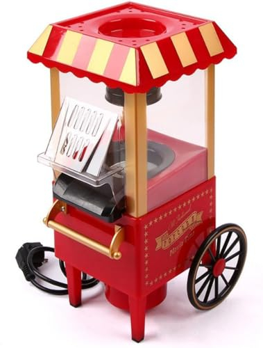 Máquinas de Palomitas Retro, Estilo Teatro, Palomitero Eléctrica, Operación con un Botón, 99% de Velocidad de Ráfaga, Saludable y sin BPA, Fácil Limpiar, Adecuada para la Noche de Películas, Navidad