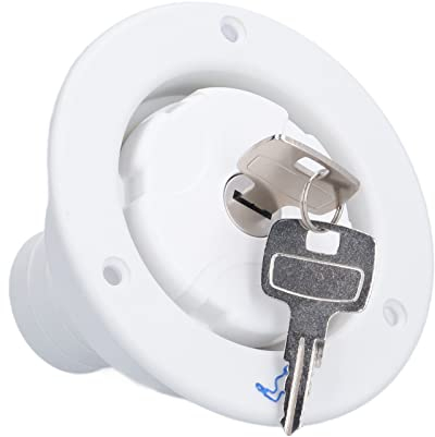 Entrée de Camping Car, Bouchon d'eau Verrouillable en PP, éQuipement de Réservoir de Remplissage étanche avec 2 Clés pour éPaisseur de Porte à Battants de 30 à 40 mm, RVs, Camping Car, Caravan