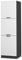 Vicco Herdumbauschrank Fame-Line, Herdschrank, Weiß Landhaus/Anthrazit, 60 cm