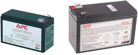 APC RBC17 - Batterie de Remplacement pour Onduleur APC BE700G-FR, BK650EI & APCRBC110 - Batterie de Remplacement pour APC BR550GI