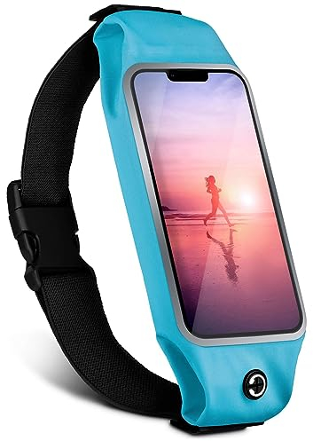 moex Handy Laufgürtel für Google Pixel 7 Lauftasche Jogging Tasche Wasserdicht, Running Belt Touch Fenster leicht, Laufgurt Handytasche zum Joggen Bauchtasche Sport, Türkis