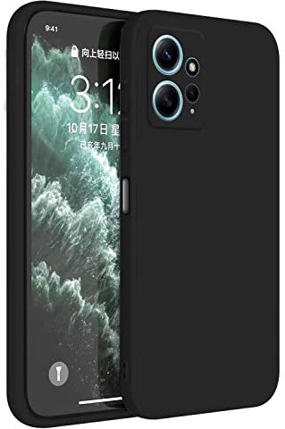 Topme Funda para Redmi Note 12 (4G) (6.67 Inches) Carcasa Caja Case Estuche, Funda Protectora de Piel de Silicona TPU - Negro